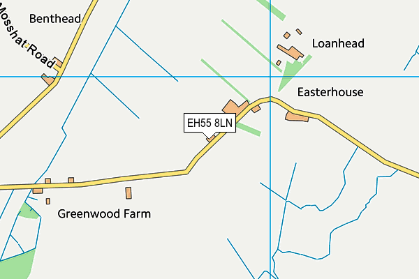 EH55 8LN map - OS VectorMap District (Ordnance Survey)