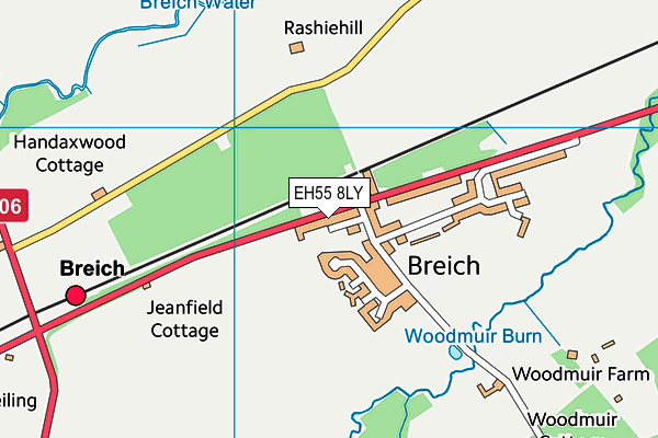EH55 8LY map - OS VectorMap District (Ordnance Survey)