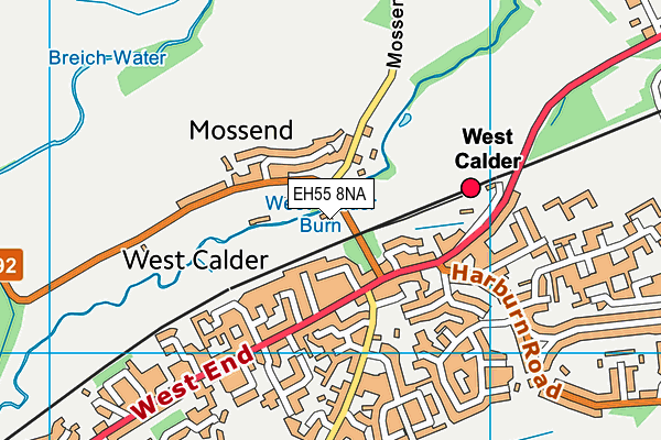 EH55 8NA map - OS VectorMap District (Ordnance Survey) EH55 8NA map - OS VectorMap District (Ordnance Survey)
