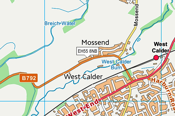 EH55 8NB map - OS VectorMap District (Ordnance Survey) EH55 8NB map - OS VectorMap District (Ordnance Survey)