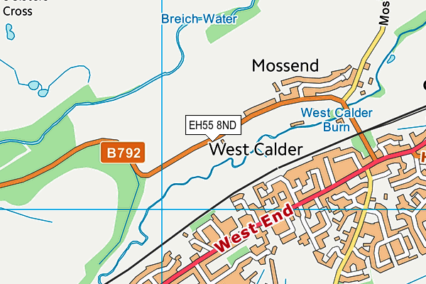EH55 8ND map - OS VectorMap District (Ordnance Survey)