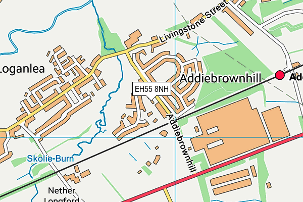 EH55 8NH map - OS VectorMap District (Ordnance Survey)