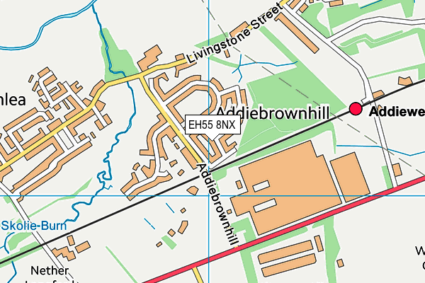 EH55 8NX map - OS VectorMap District (Ordnance Survey)
