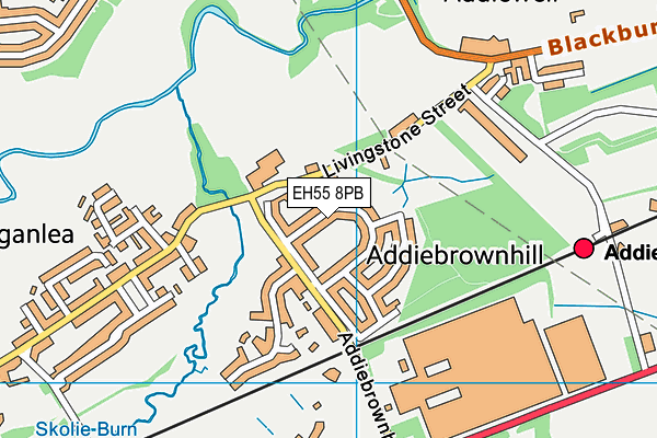 EH55 8PB map - OS VectorMap District (Ordnance Survey)
