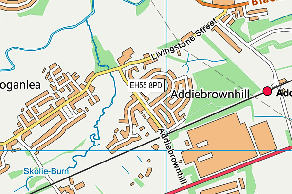 EH55 8PD map - OS VectorMap District (Ordnance Survey)