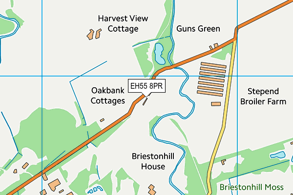 EH55 8PR map - OS VectorMap District (Ordnance Survey)