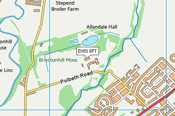 EH55 8PT map - OS VectorMap District (Ordnance Survey)