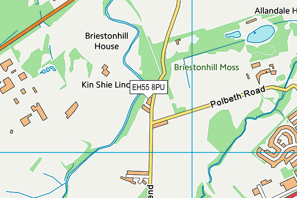 EH55 8PU map - OS VectorMap District (Ordnance Survey)