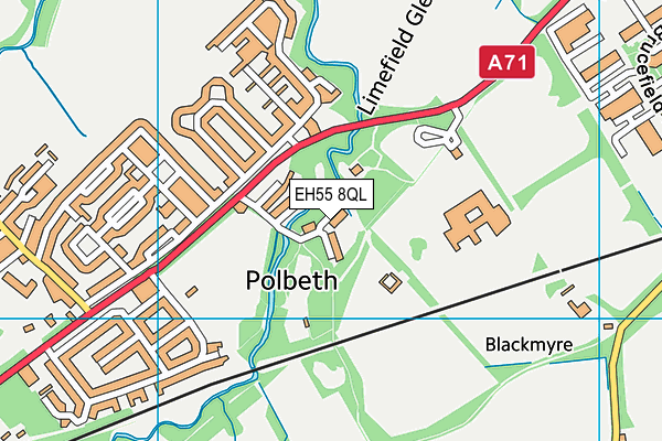 EH55 8QL map - OS VectorMap District (Ordnance Survey)