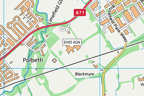 EH55 8QN map - OS VectorMap District (Ordnance Survey)