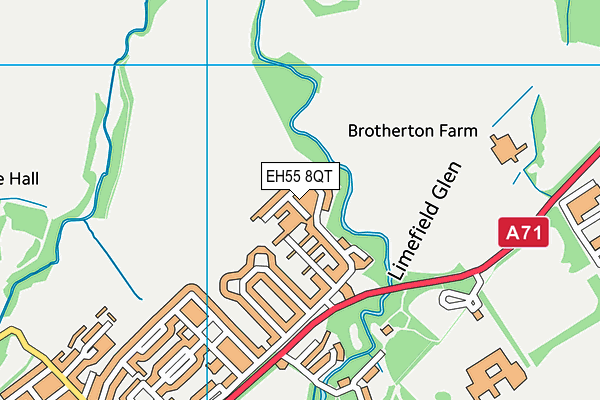 EH55 8QT map - OS VectorMap District (Ordnance Survey)