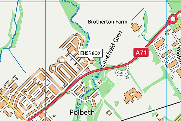 EH55 8QX map - OS VectorMap District (Ordnance Survey) EH55 8QX map - OS VectorMap District (Ordnance Survey)