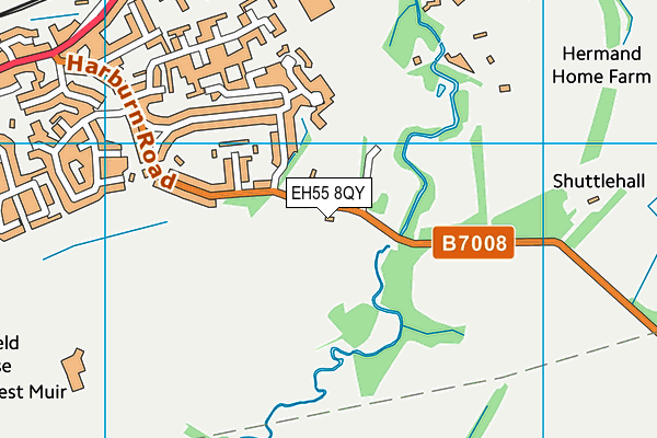 EH55 8QY map - OS VectorMap District (Ordnance Survey)