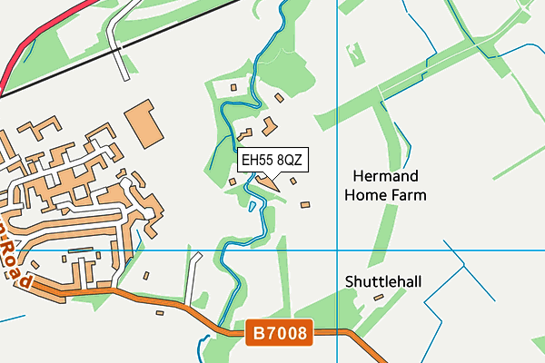 EH55 8QZ map - OS VectorMap District (Ordnance Survey)