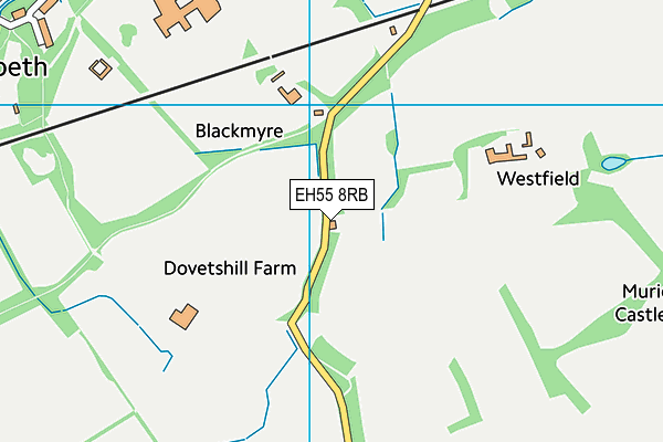EH55 8RB map - OS VectorMap District (Ordnance Survey) EH55 8RB map - OS VectorMap District (Ordnance Survey)
