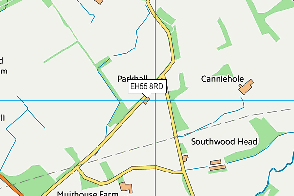 EH55 8RD map - OS VectorMap District (Ordnance Survey)