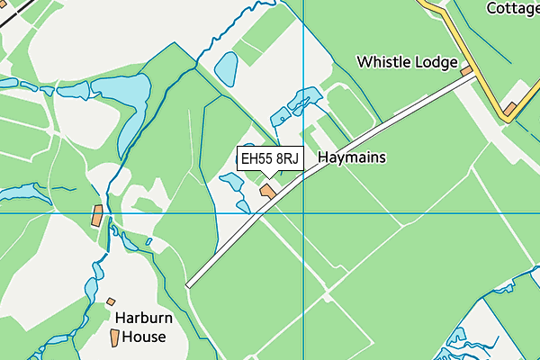 EH55 8RJ map - OS VectorMap District (Ordnance Survey) EH55 8RJ map - OS VectorMap District (Ordnance Survey)