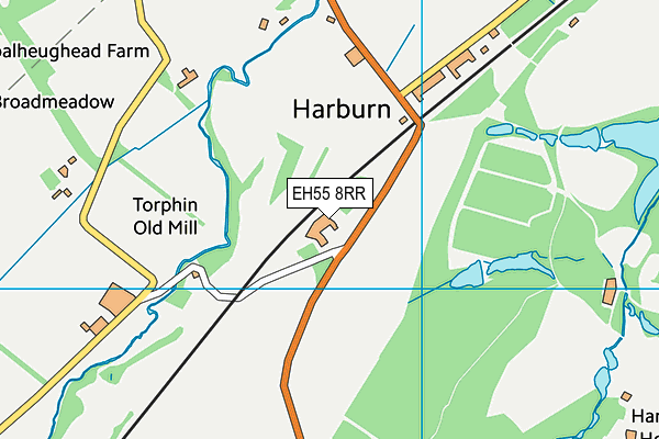 EH55 8RR map - OS VectorMap District (Ordnance Survey)