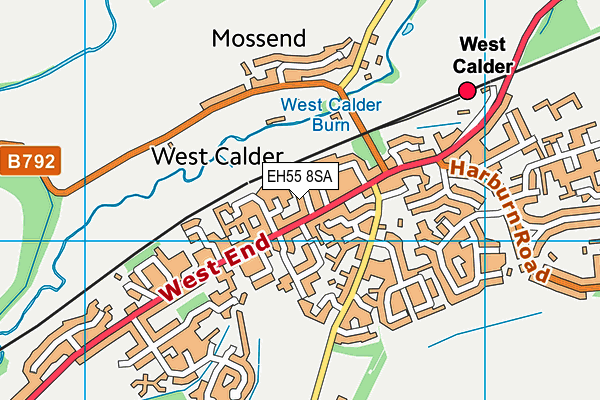 EH55 8SA map - OS VectorMap District (Ordnance Survey) EH55 8SA map - OS VectorMap District (Ordnance Survey)