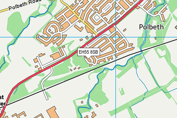 EH55 8SB map - OS VectorMap District (Ordnance Survey)