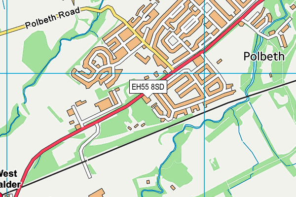 EH55 8SD map - OS VectorMap District (Ordnance Survey)