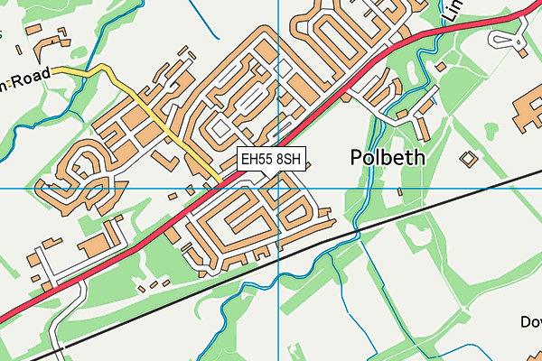 EH55 8SH map - OS VectorMap District (Ordnance Survey)
