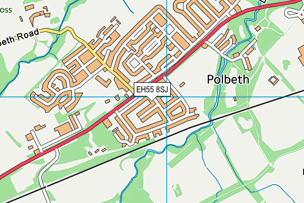 EH55 8SJ map - OS VectorMap District (Ordnance Survey)