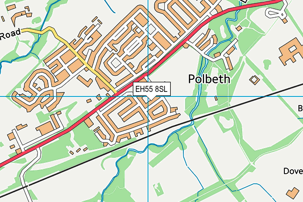 EH55 8SL map - OS VectorMap District (Ordnance Survey)