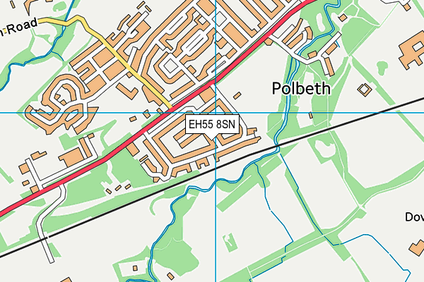 EH55 8SN map - OS VectorMap District (Ordnance Survey)