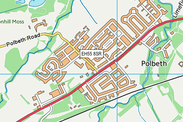 EH55 8SR map - OS VectorMap District (Ordnance Survey)