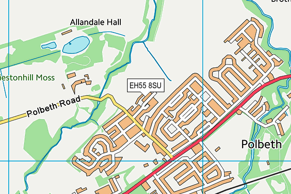 EH55 8SU map - OS VectorMap District (Ordnance Survey) EH55 8SU map - OS VectorMap District (Ordnance Survey)