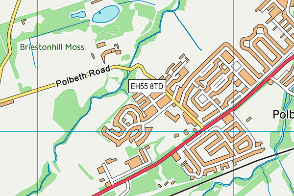EH55 8TD map - OS VectorMap District (Ordnance Survey)
