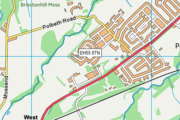 EH55 8TN map - OS VectorMap District (Ordnance Survey) EH55 8TN map - OS VectorMap District (Ordnance Survey)