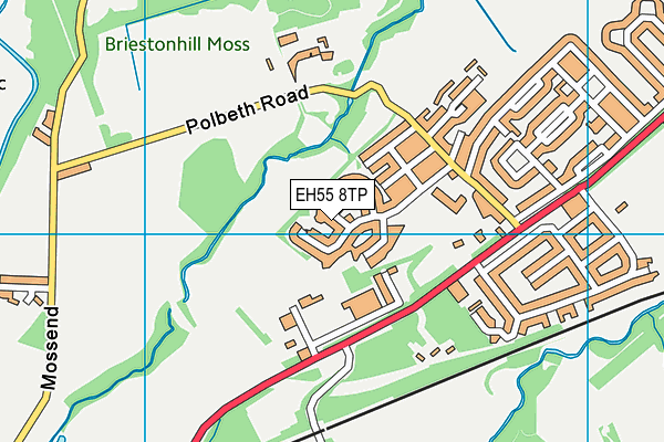 EH55 8TP map - OS VectorMap District (Ordnance Survey)