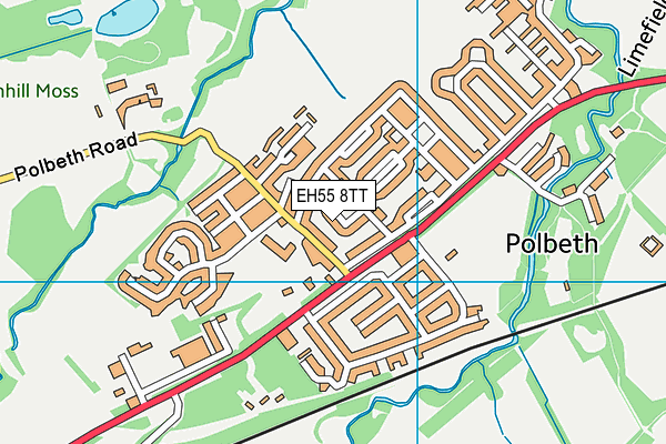 EH55 8TT map - OS VectorMap District (Ordnance Survey)