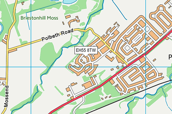 EH55 8TW map - OS VectorMap District (Ordnance Survey) EH55 8TW map - OS VectorMap District (Ordnance Survey)