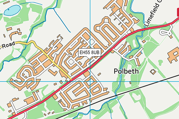 EH55 8UB map - OS VectorMap District (Ordnance Survey)