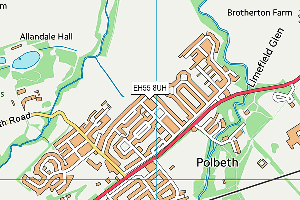 EH55 8UH map - OS VectorMap District (Ordnance Survey) EH55 8UH map - OS VectorMap District (Ordnance Survey)