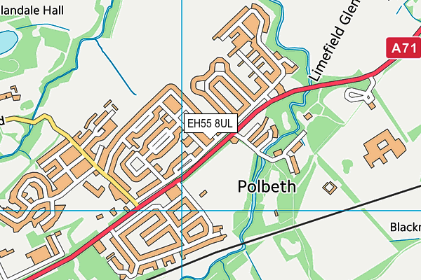 EH55 8UL map - OS VectorMap District (Ordnance Survey)
