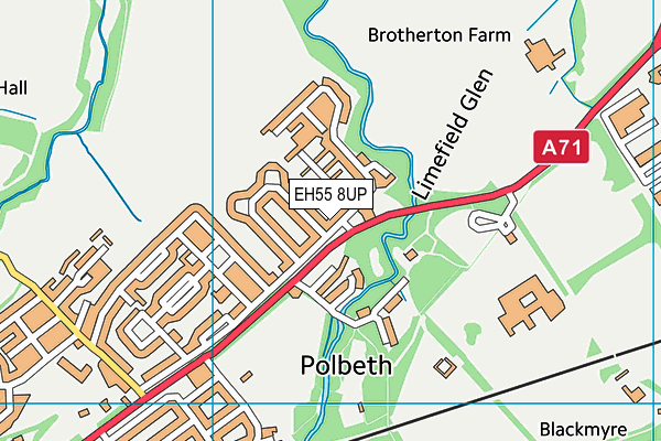 EH55 8UP map - OS VectorMap District (Ordnance Survey)