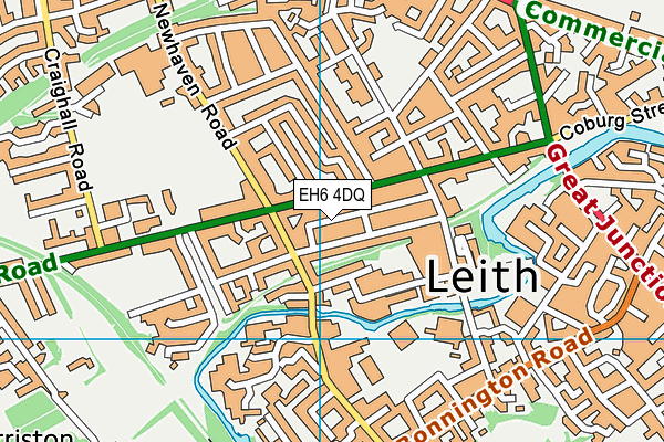 EH6 4DQ map - OS VectorMap District (Ordnance Survey)