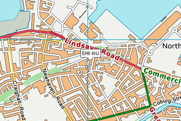 EH6 4HJ map - OS VectorMap District (Ordnance Survey)