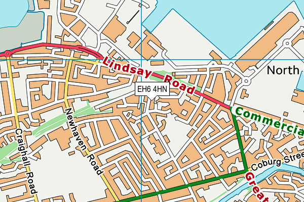EH6 4HN map - OS VectorMap District (Ordnance Survey)