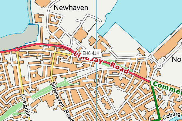 EH6 4JH map - OS VectorMap District (Ordnance Survey)