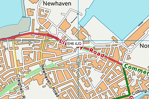 EH6 4JQ map - OS VectorMap District (Ordnance Survey)