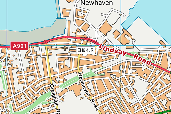 EH6 4JR map - OS VectorMap District (Ordnance Survey)