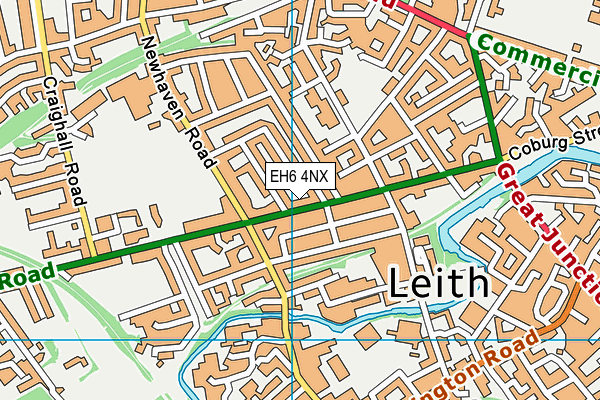 EH6 4NX map - OS VectorMap District (Ordnance Survey)