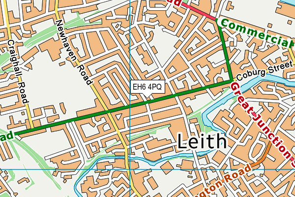 EH6 4PQ map - OS VectorMap District (Ordnance Survey)
