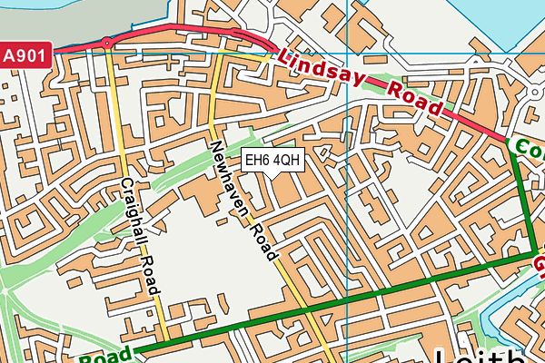 EH6 4QH map - OS VectorMap District (Ordnance Survey)