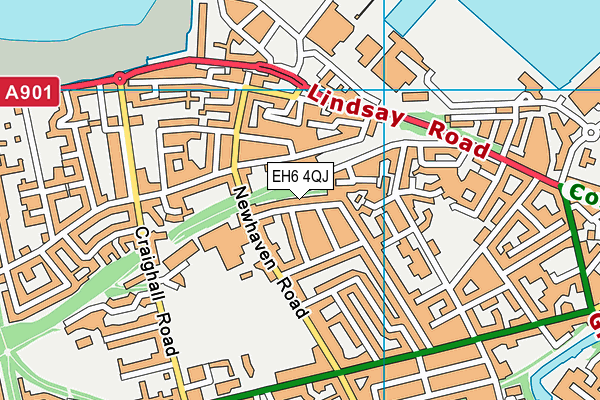 EH6 4QJ map - OS VectorMap District (Ordnance Survey)
